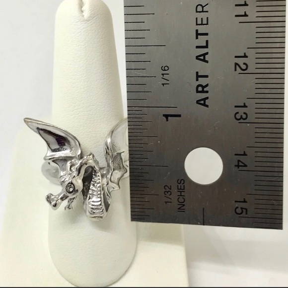 NWT Sterling silver .925 handmade dragon ring - Picture 6 of 8